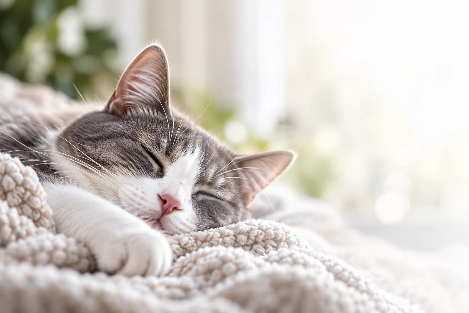 Gato descansando en calma